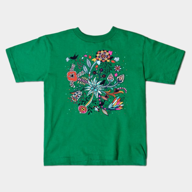 Florals Kids T-Shirt by annapaff